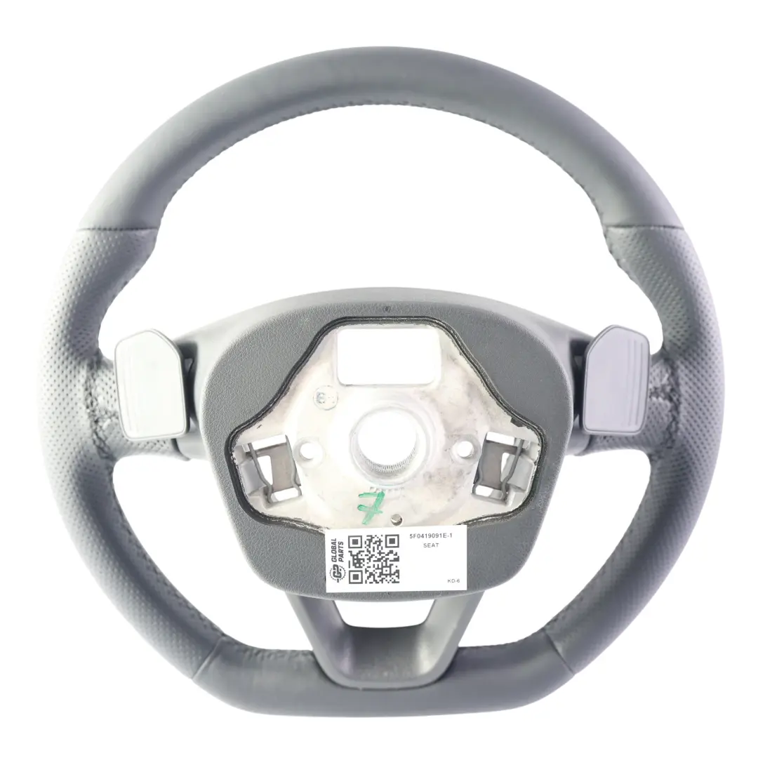 MK3 5F FR Kierownica NOWA Czarna Skóra Ścięta do Seat Leon o numerze 5F0419091E Seat Leon MK3 5F FR Kierownica NOWA Czarna Skóra Ścięta - SKU 5F0419091E-1 - Numer Części 5F0419091E