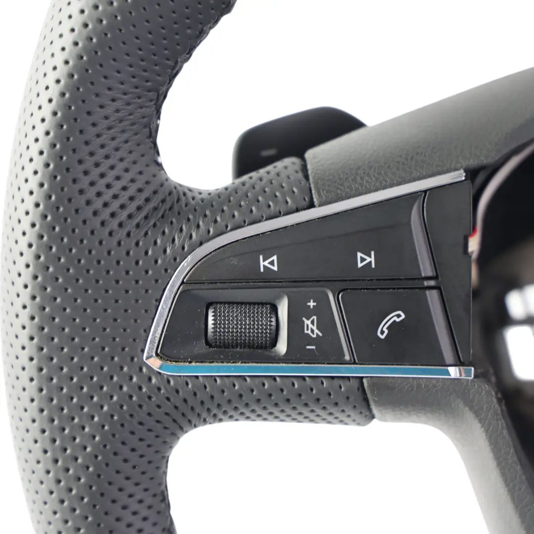 Seat Leon MK3 5F FR Volant NEUF Cuir Noir Fond Plat - SKU 5F0419091E-1 - Numéro de pièce 5F0419091E