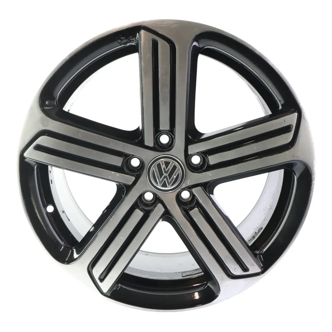 Leicht Metall Felge Schwarz 18" 8,5J ET:49 für Volkswagen Golf Mk7 VII mit Teilenummer 5G0601025AG Volkswagen Golf Mk7 VII Leicht Metall Felge Schwarz 18" 8,5J ET:49 - SKU 5G0601025AG-1 - Teilenummer 5G0601025AG