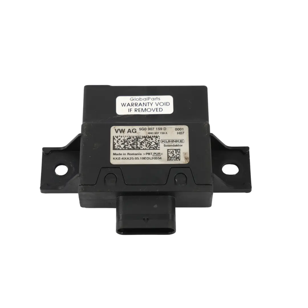 5G BA BQ Unidad Control Sonido Impacto Módulo ECU para Volkswagen Golf R con número de pieza 5G0907159D Volkswagen Golf R 5G BA BQ Unidad Control Sonido Impacto Módulo ECU - SKU 5G0907159D - Número de pieza 5G0907159D