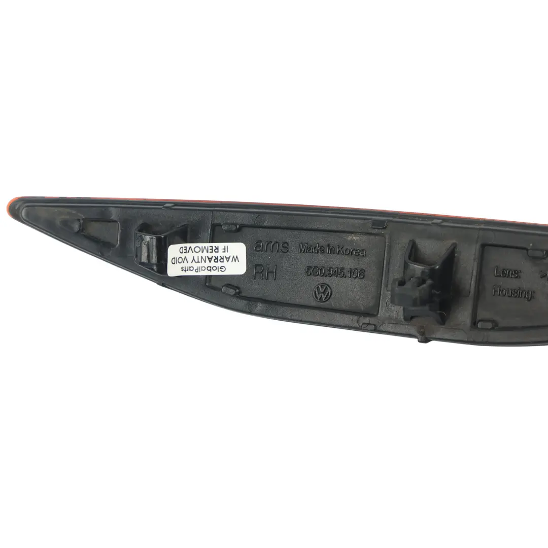 Volkswagen Golf Mk7 Reflector Luz Parachoques Trasero Derecho - SKU 5G0945106 - Número de pieza 5G0945106