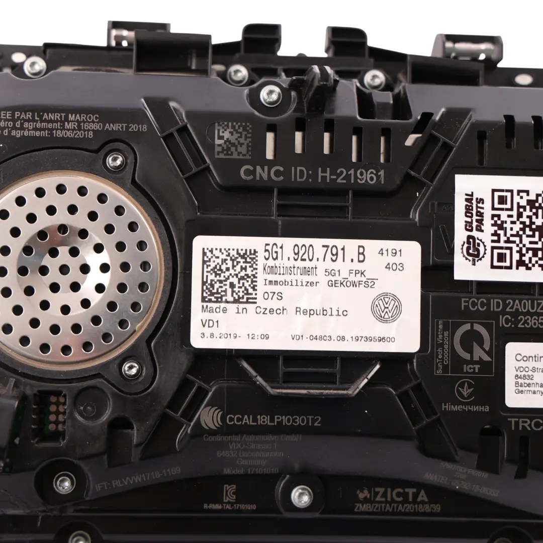 5G Digital Cockpit Instrument Cluster Speedometer to Volkswagen Golf R with Part number 5G1920791B Volkswagen Golf R 5G Digital Cockpit Instrument Cluster Speedometer - SKU 5G1920791B-1 - Part number 5G1920791B