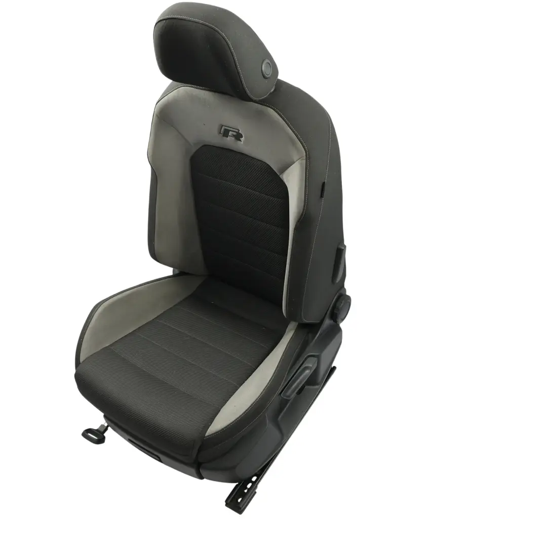 R-Line Vordersitz Links Alcantara Stoff Schwarz Grau für Volkswagen Golf Mk7 mit Teilenummer 5G4881805DK Volkswagen Golf Mk7 R-Line Vordersitz Links Alcantara Stoff Schwarz Grau - SKU 5G4881805DK - Teilenummer 5G4881805DK