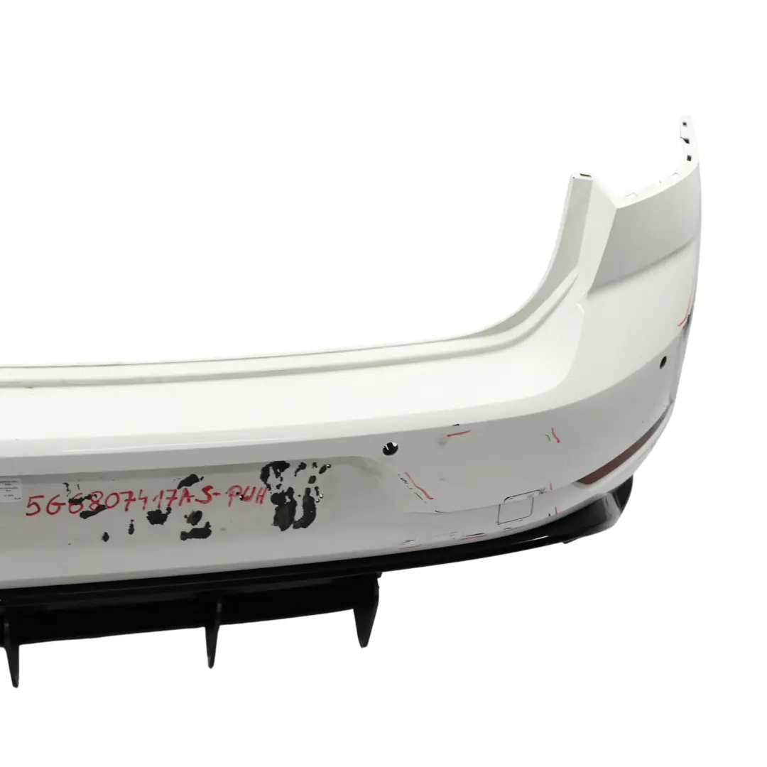 Volkswagen Golf Mk7 Bumper Rear R-Line Trim Panel Pure White - C9A - SKU 5G6807417AS-PWH - Part number 5G6807417AS