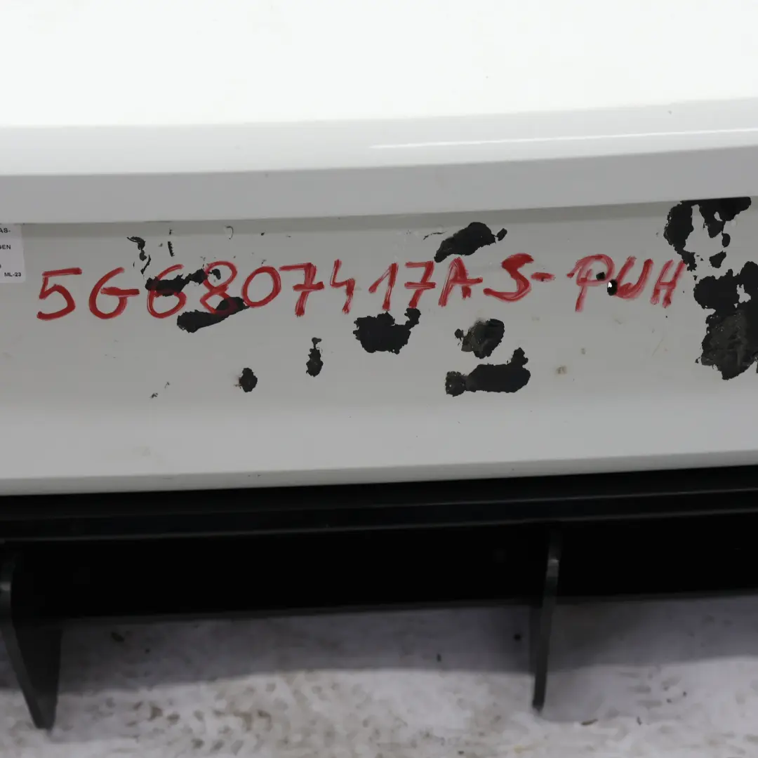 Bumper Rear R-Line Trim Panel Pure White - C9A to Volkswagen Golf Mk7 with Part number 5G6807417AS Volkswagen Golf Mk7 Bumper Rear R-Line Trim Panel Pure White - C9A - SKU 5G6807417AS-PWH - Part number 5G6807417AS