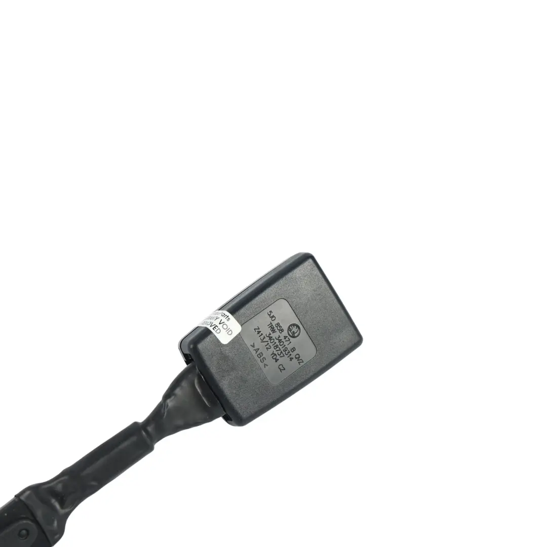 Przednia Klamra Pasa Czarna Strona Pasażera do Skoda Fabia 5J o numerze 5J0858471B Skoda Fabia 5J Przednia Klamra Pasa Czarna Strona Pasażera - SKU 5J0858471B - Numer Części 5J0858471B