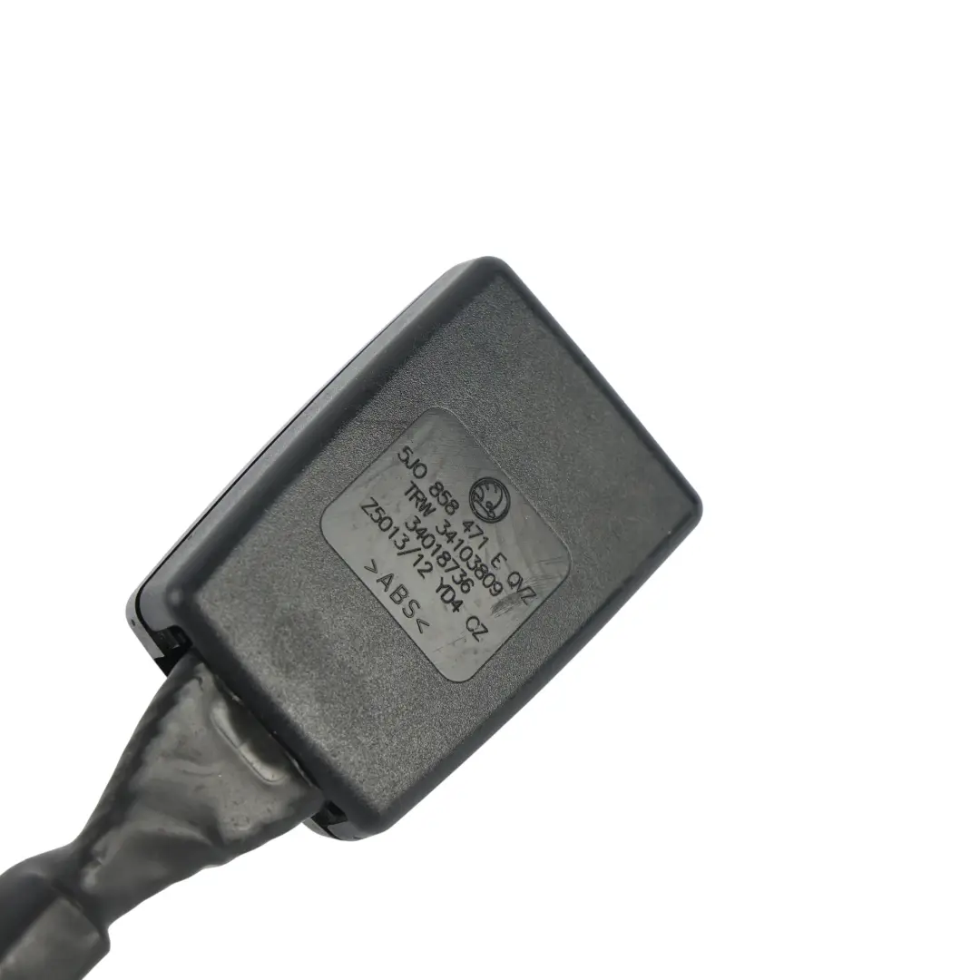 Gurtschloss Clip Schwarz Fahrerseite Vorne für Skoda Fabia 5J mit Teilenummer 5J0858471E Skoda Fabia 5J Gurtschloss Clip Schwarz Fahrerseite Vorne - SKU 5J0858471E - Teilenummer 5J0858471E