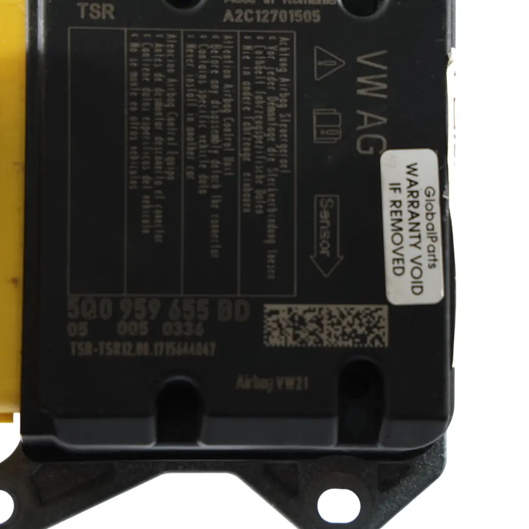 Capteur Module Contrôle Air Système SRS Calculateur pour Audi A3 8V à propos du numéro de pièce 5Q0959655BD Audi A3 8V Capteur Module Contrôle Air Système SRS Calculateur - SKU 5Q0959655BD - Numéro de pièce 5Q0959655BD