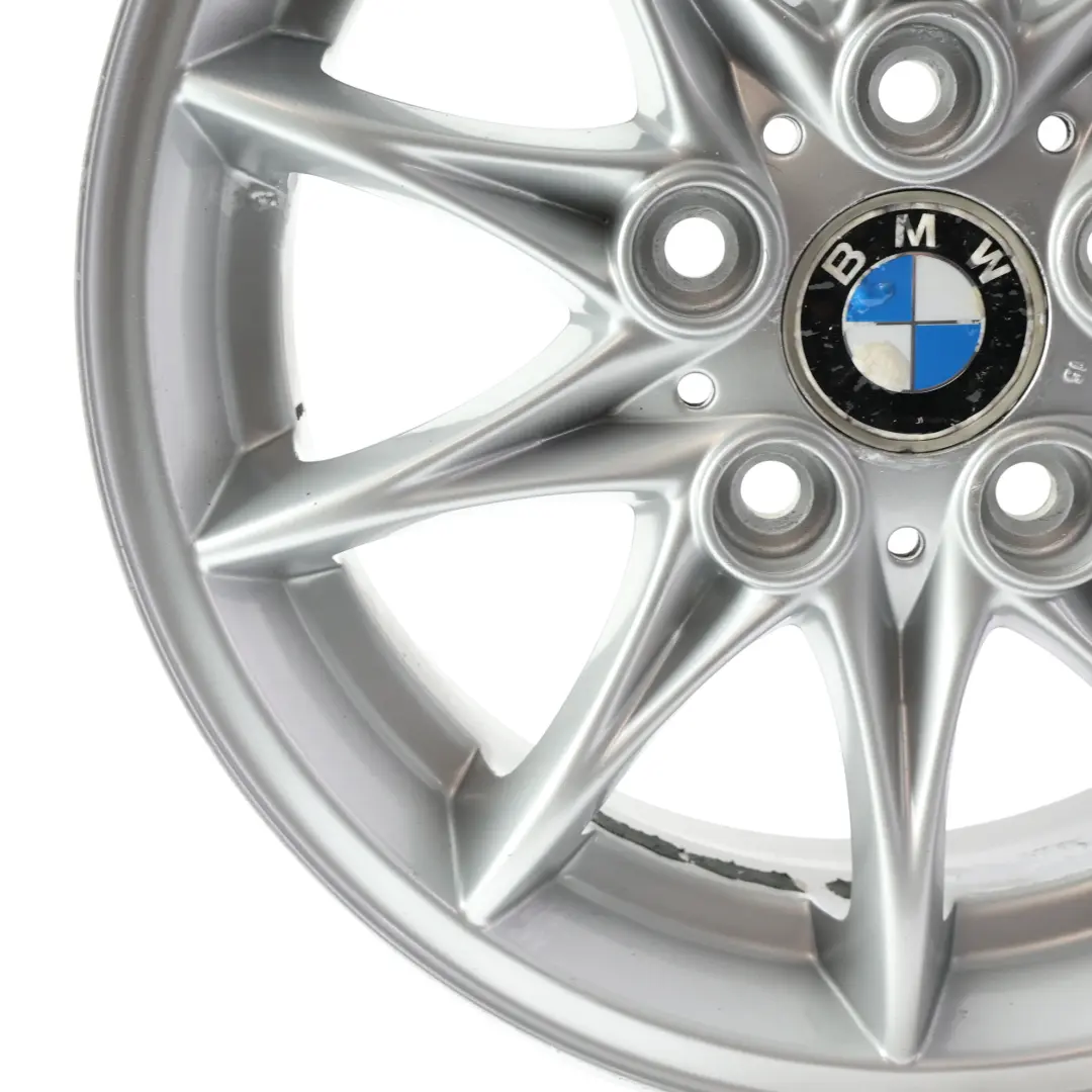 Alloy Wheel Rim 16" Star Spoke 104 ET:47 7J to BMW Z4 E85 Silver with Part number 6758189 BMW Z4 E85 Silver Alloy Wheel Rim 16" Star Spoke 104 ET:47 7J - SKU 6758189-3 - Part number 6758189