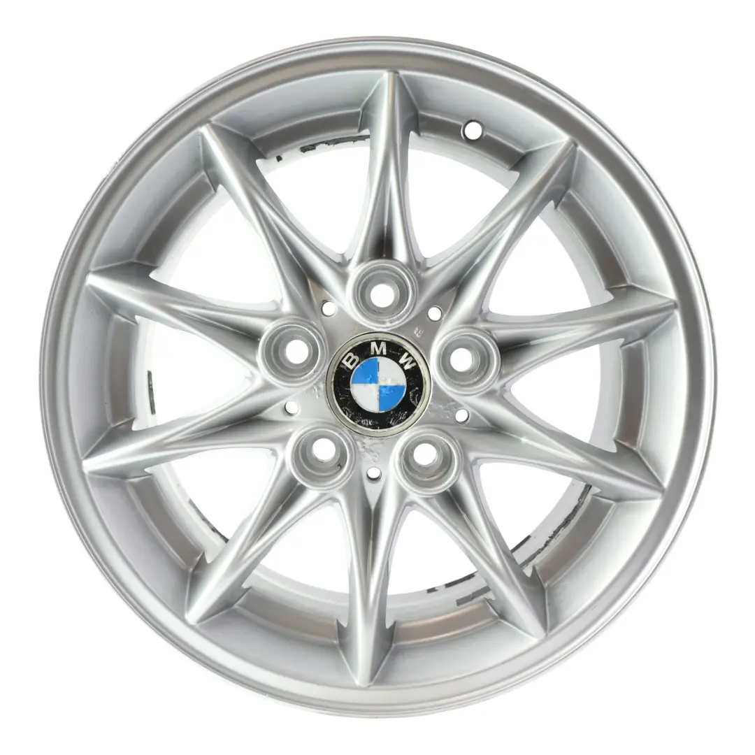 Alloy Wheel Rim 16" Star Spoke 104 ET:47 7J to BMW Z4 E85 Silver with Part number 6758189 BMW Z4 E85 Silver Alloy Wheel Rim 16" Star Spoke 104 ET:47 7J - SKU 6758189-4 - Part number 6758189