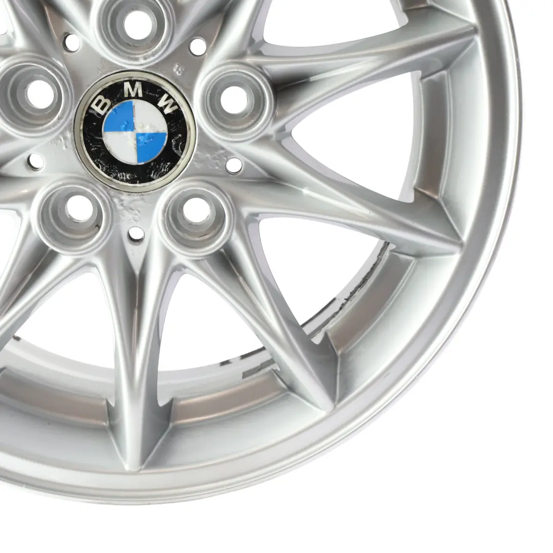 Alloy Wheel Rim 16" Star Spoke 104 ET:47 7J to BMW Z4 E85 Silver with Part number 6758189 BMW Z4 E85 Silver Alloy Wheel Rim 16" Star Spoke 104 ET:47 7J - SKU 6758189-4 - Part number 6758189