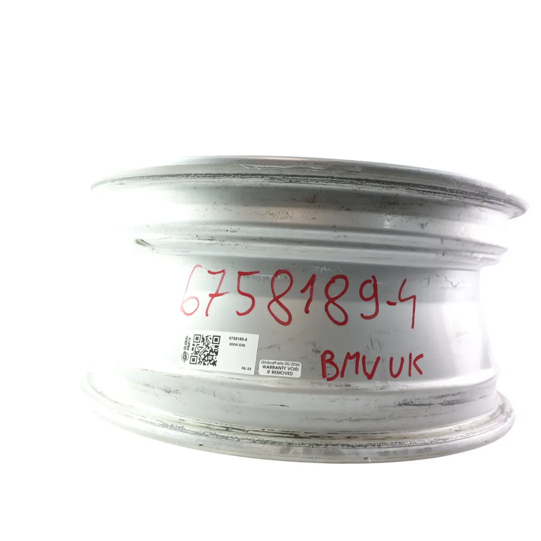 Alloy Wheel Rim 16" Star Spoke 104 ET:47 7J to BMW Z4 E85 Silver with Part number 6758189 BMW Z4 E85 Silver Alloy Wheel Rim 16" Star Spoke 104 ET:47 7J - SKU 6758189-4 - Part number 6758189