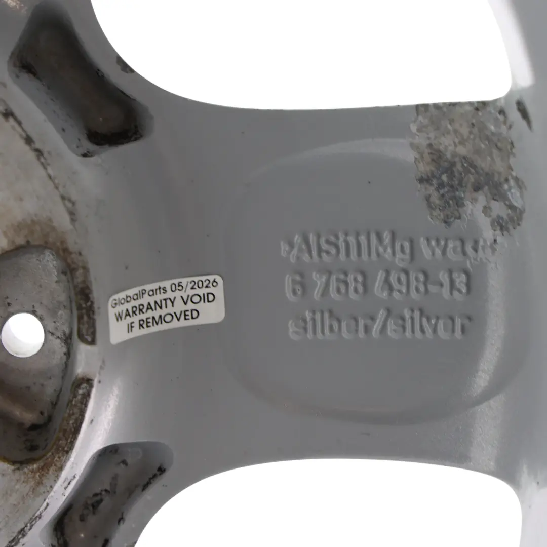 Alloy Rim 15" 5,5J 5-Start Spooler 100 to Mini One R50 R55 R56 Silver Wheel with Part number 6768498 Mini One R50 R55 R56 Silver Wheel Alloy Rim 15" 5,5J 5-Start Spooler 100 - SKU 6768498-2 - Part number 6768498