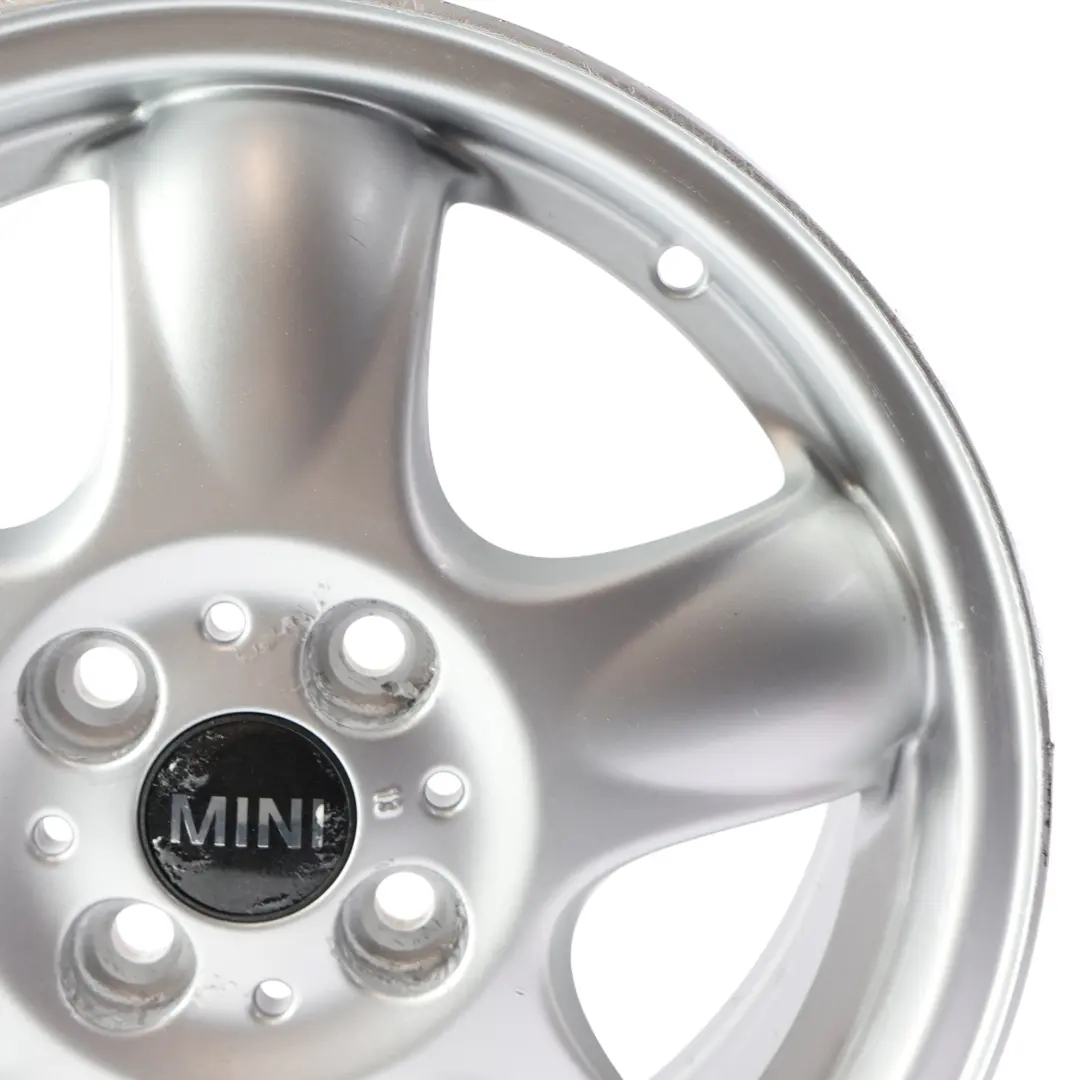 Srebrna Felga Aluminiowa 15" 5,5J ET:45 do Mini R50 R56 o numerze 6768498 Mini R50 R56 Srebrna Felga Aluminiowa 15" 5,5J ET:45 - SKU 6768498-2 - Numer Części 6768498