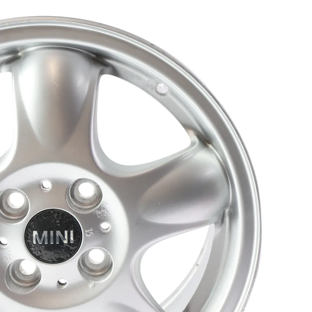 Mini Cooper One R50 R56 Silver Wheel Alloy Rim 15" 5-Start Spooler 100 - SKU 6768498-4 - Part number 6768498