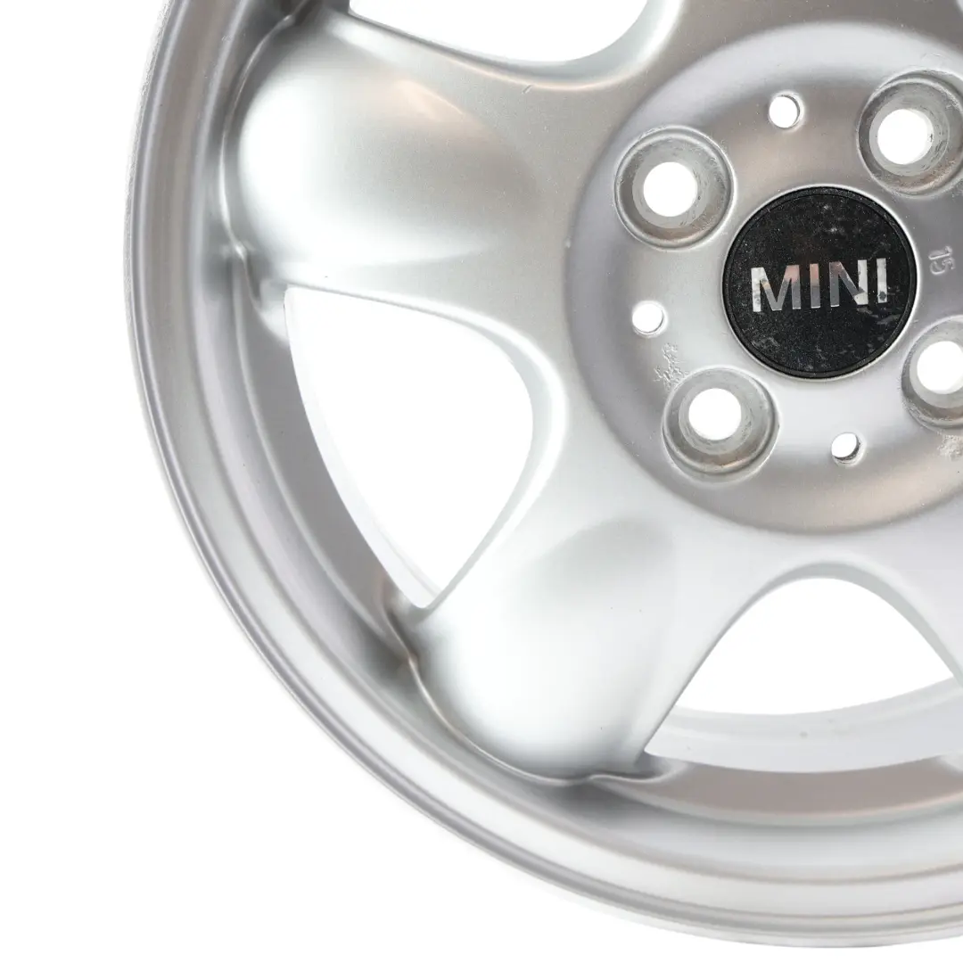 Alloy Rim 15" 5-Start Spooler 100 to Mini Cooper One R50 R56 Silver Wheel with Part number 6768498 Mini Cooper One R50 R56 Silver Wheel Alloy Rim 15" 5-Start Spooler 100 - SKU 6768498-4 - Part number 6768498