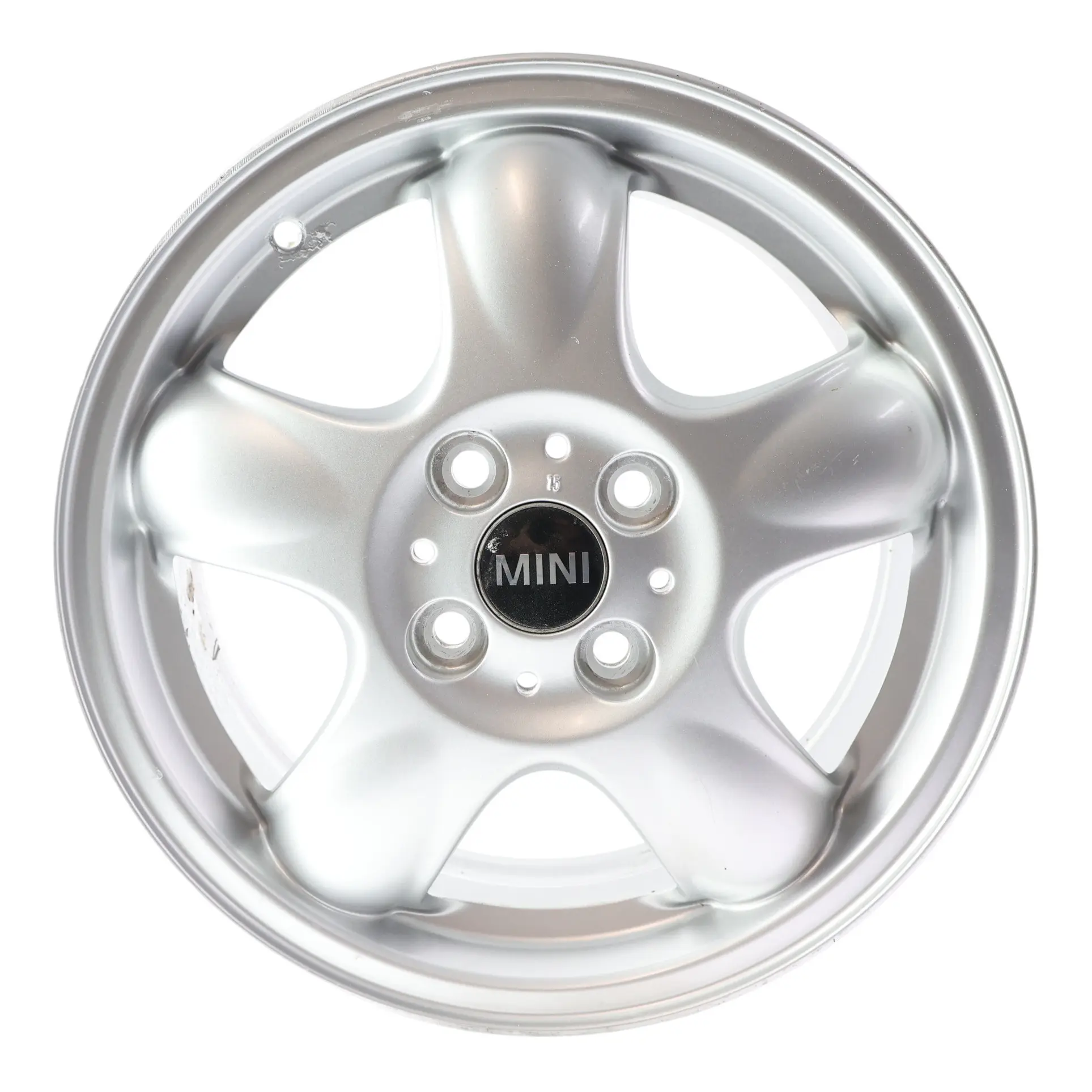 Mini Cooper R50 R56 Argento Cerchio in lega 15" 5,5J ET:45 5-Start Spooler 100