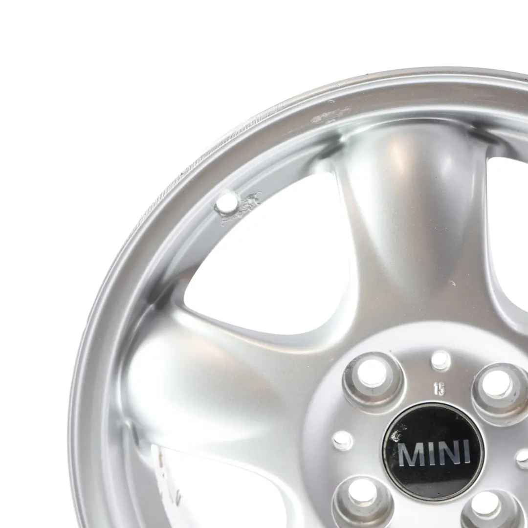 Mini R50 R56 Silberne Leicht metall felge 15" 5,5J ET:45 5-Start Spooler 100 - SKU 6768498-7 - Teilenummer 6768498