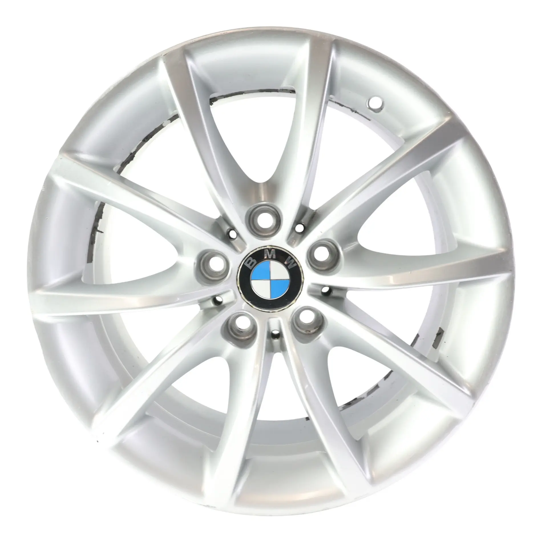 BMW E60 E61 Leicht Metall Felge Silberne 17" 8J ET:20 V-Speiche 245 6777348