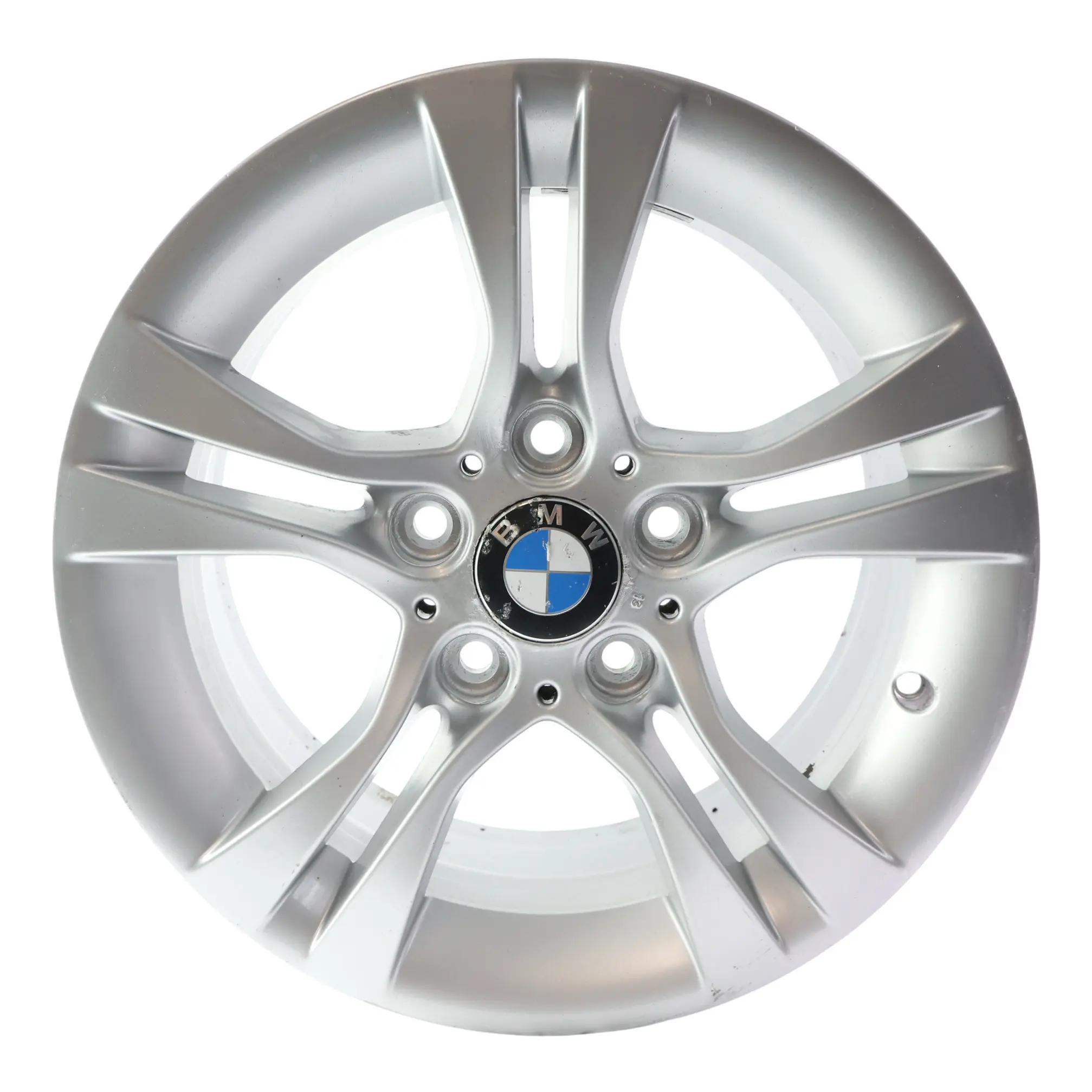 BMW E90 E91 Silberne Alufelge 16" Doppelspeiche 268 7J ET:31 6780907