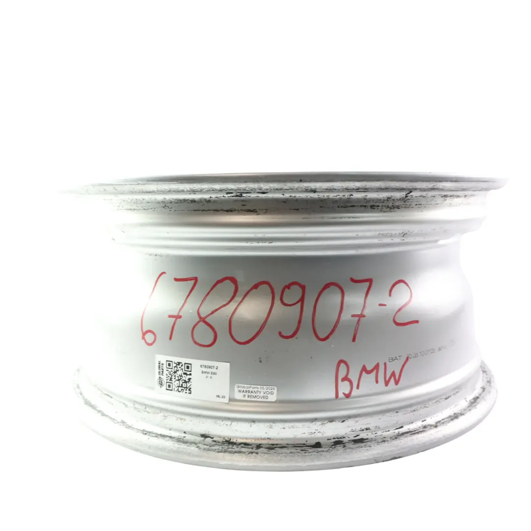 BMW E90 E91 Silberne Alufelge 16" Doppelspeiche 268 7J ET:31 - SKU 6780907-2 - Teilenummer 6780907