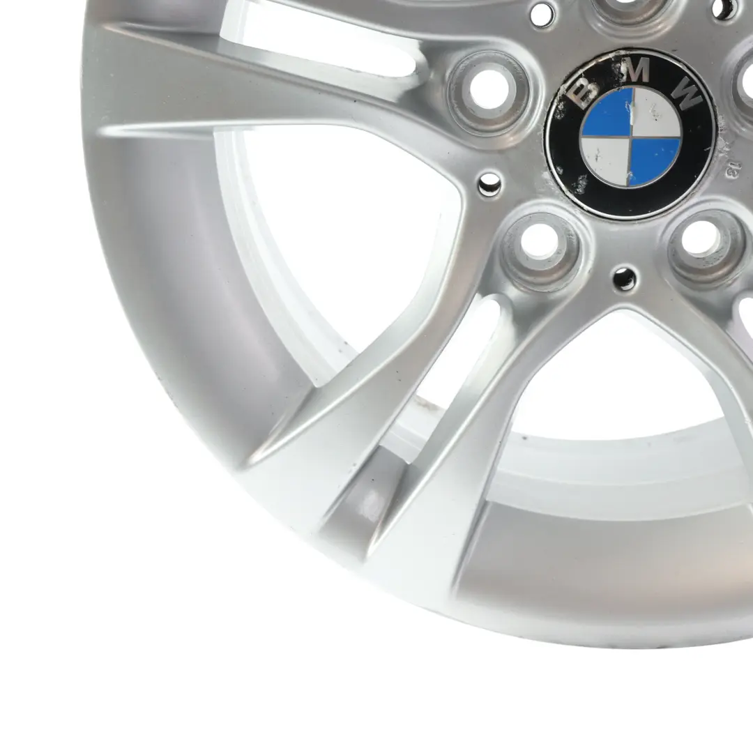 Silberne Alufelge 16" Doppelspeiche 268 7J ET:31 für BMW E90 E91 mit Teilenummer 6780907 BMW E90 E91 Silberne Alufelge 16" Doppelspeiche 268 7J ET:31 - SKU 6780907-2 - Teilenummer 6780907