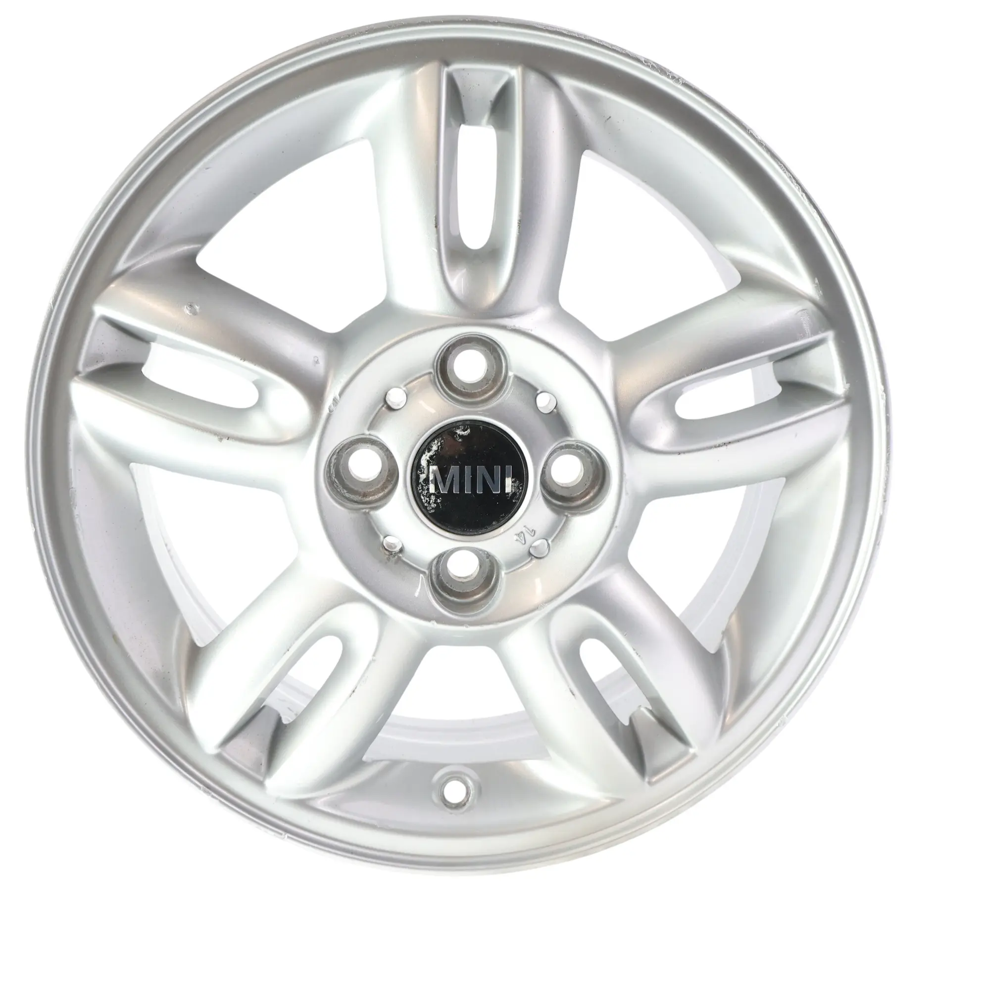 Mini R55 R56 Llanta De aleacion plateada 15" ET:45 5,5J 5-Star Twin Spoke 118