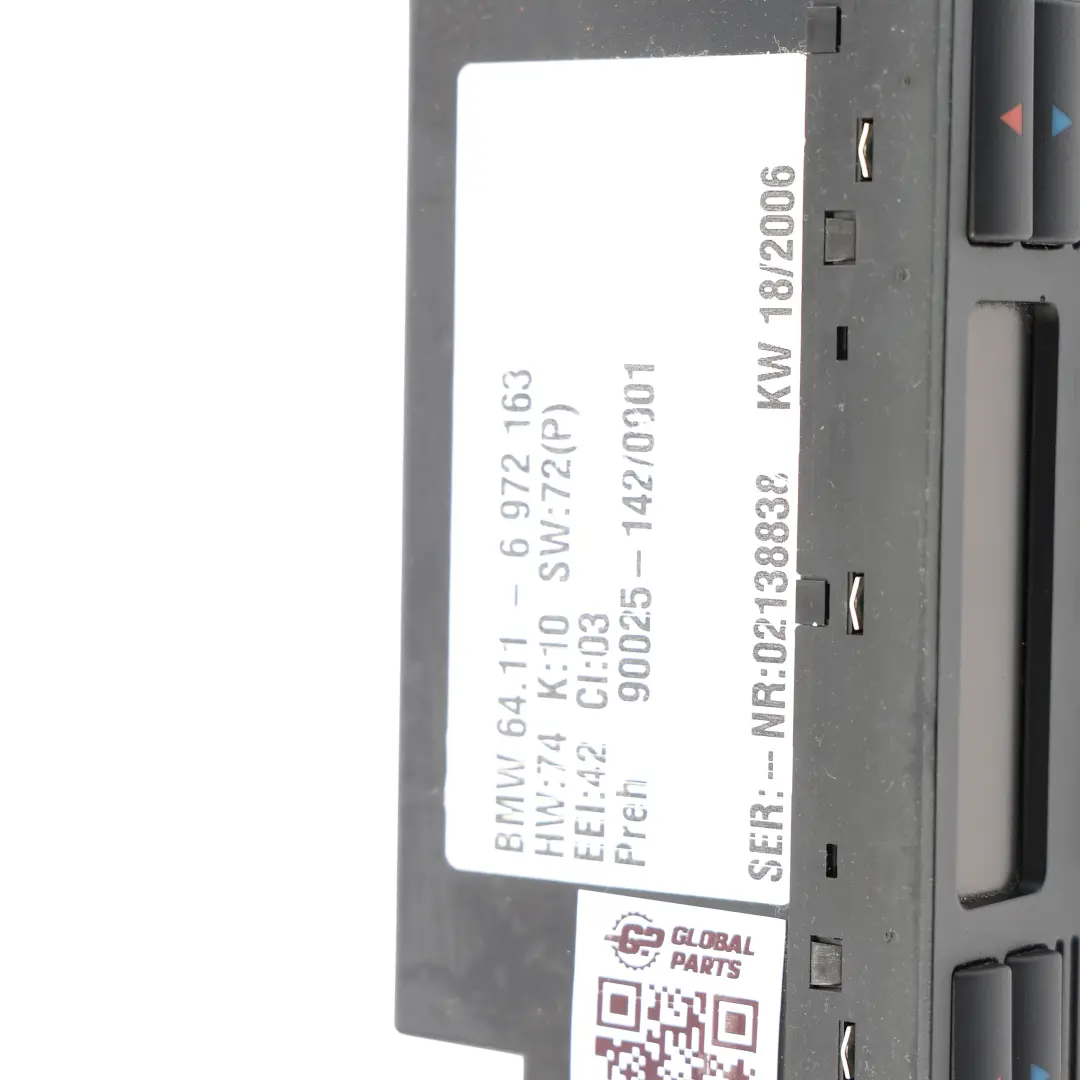 BMW X5 E53 Automatic A/C Air Conditioning Climate Control Heater Panel - SKU 6972163-3 - Part number 6972163