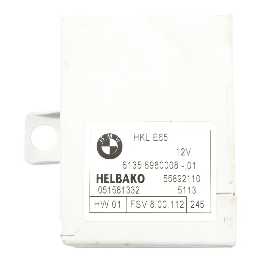 Módulo Control Elevación Maletero Portón para BMW E61 E65 E66 con número de pieza 6980008 BMW E61 E65 E66 Módulo Control Elevación Maletero Portón - SKU 6980008 - Número de pieza 6980008