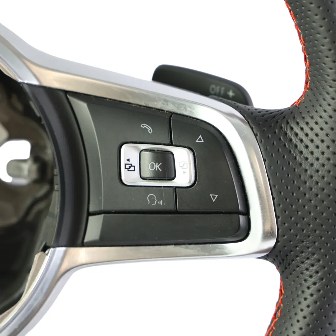 Volkswagen Polo GTI 6C Kierownica NOWA Czarna Skóra Ścięta - SKU 6C0419091P-1 - Numer Części 6C0419091P