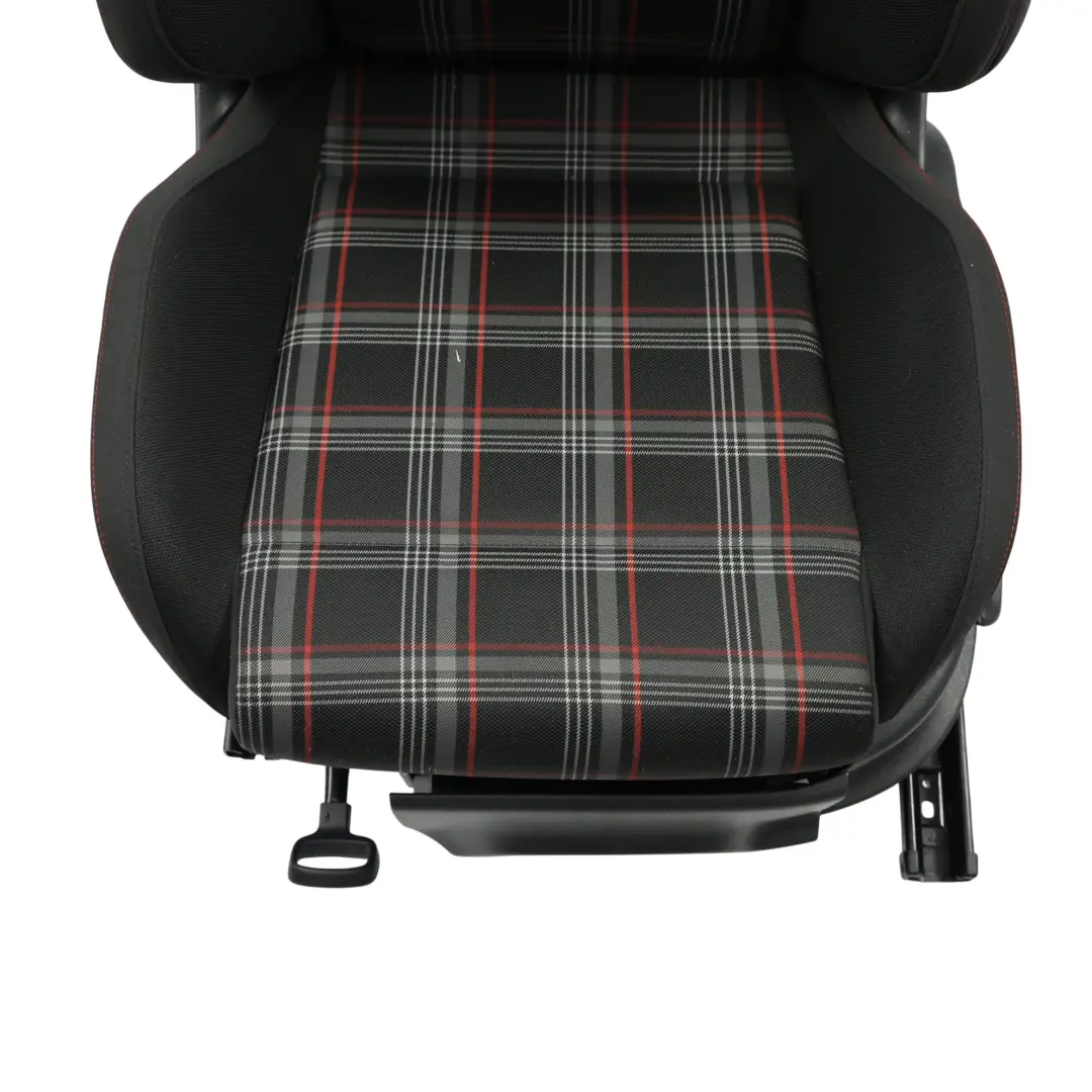 MK5 GTi Vordersitz Stoff Links Tartan Schwarz Rot Grau für Volkswagen Polo mit Teilenummer 6C0881805AC Volkswagen Polo MK5 GTi Vordersitz Stoff Links Tartan Schwarz Rot Grau - SKU 6C0881805AC-1 - Teilenummer 6C0881805AC