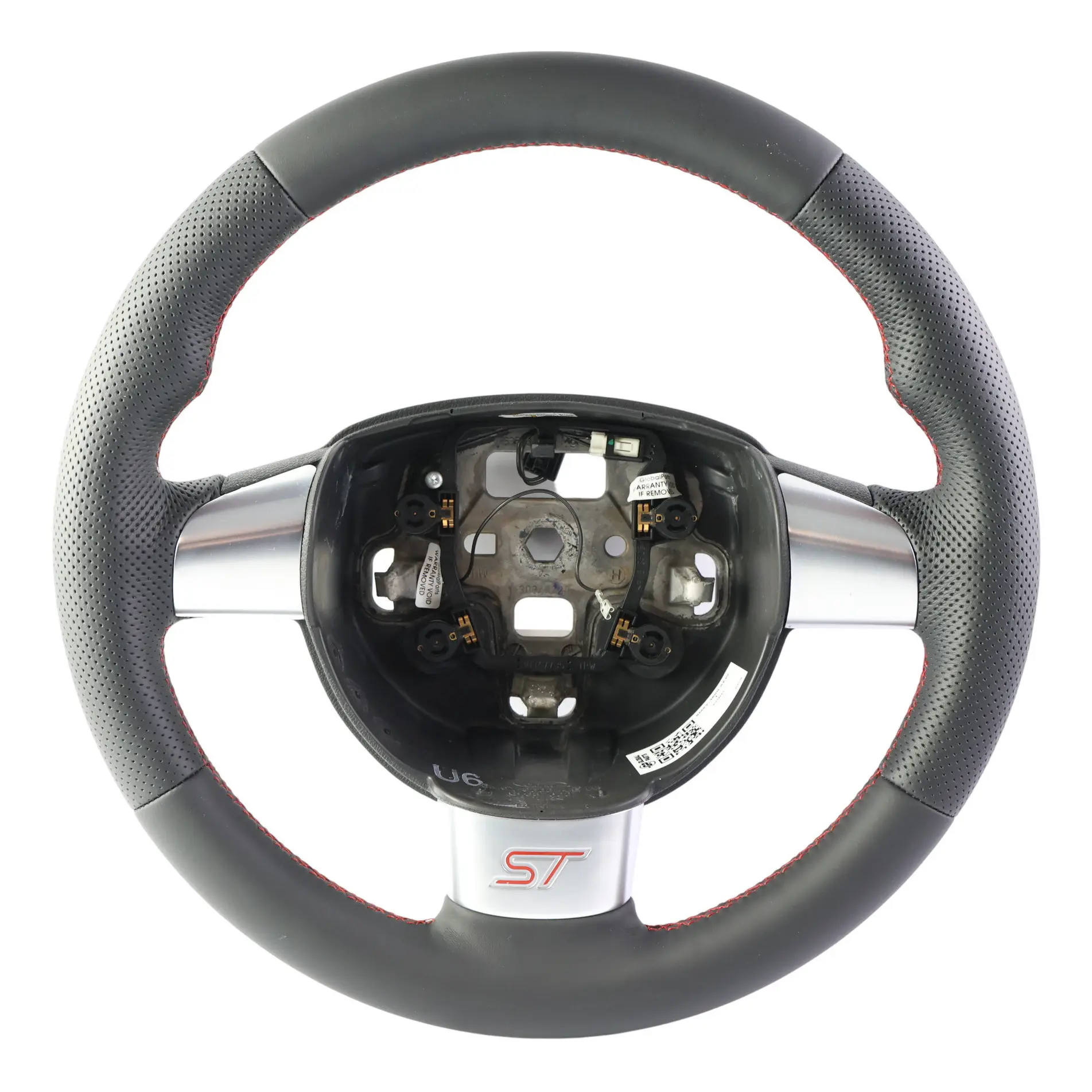 Ford Focus Mk2 ST Kierownica NOWA Czarna Skóra Czerwone Nici 6M5Y-3600-AEW