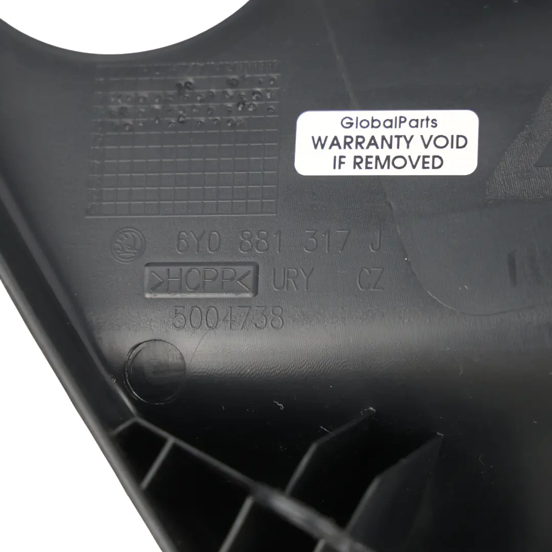 Skoda Fabia MK2 VW Caddy MK3 Cadre Siège Avant Gauche - SKU 6Y0881317J - Numéro de pièce 6Y0881317J