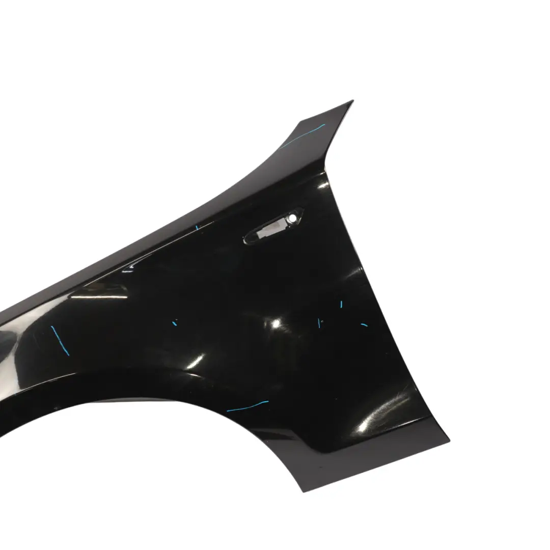 Side Panel Wing Fender Front Left N/S Black Sapphire Metallic - 475 to BMW E81 E87 with Part number 7133227 BMW E81 E87 Side Panel Wing Fender Front Left N/S Black Sapphire Metallic - 475 - SKU 7133227-BS - Part number 7133227