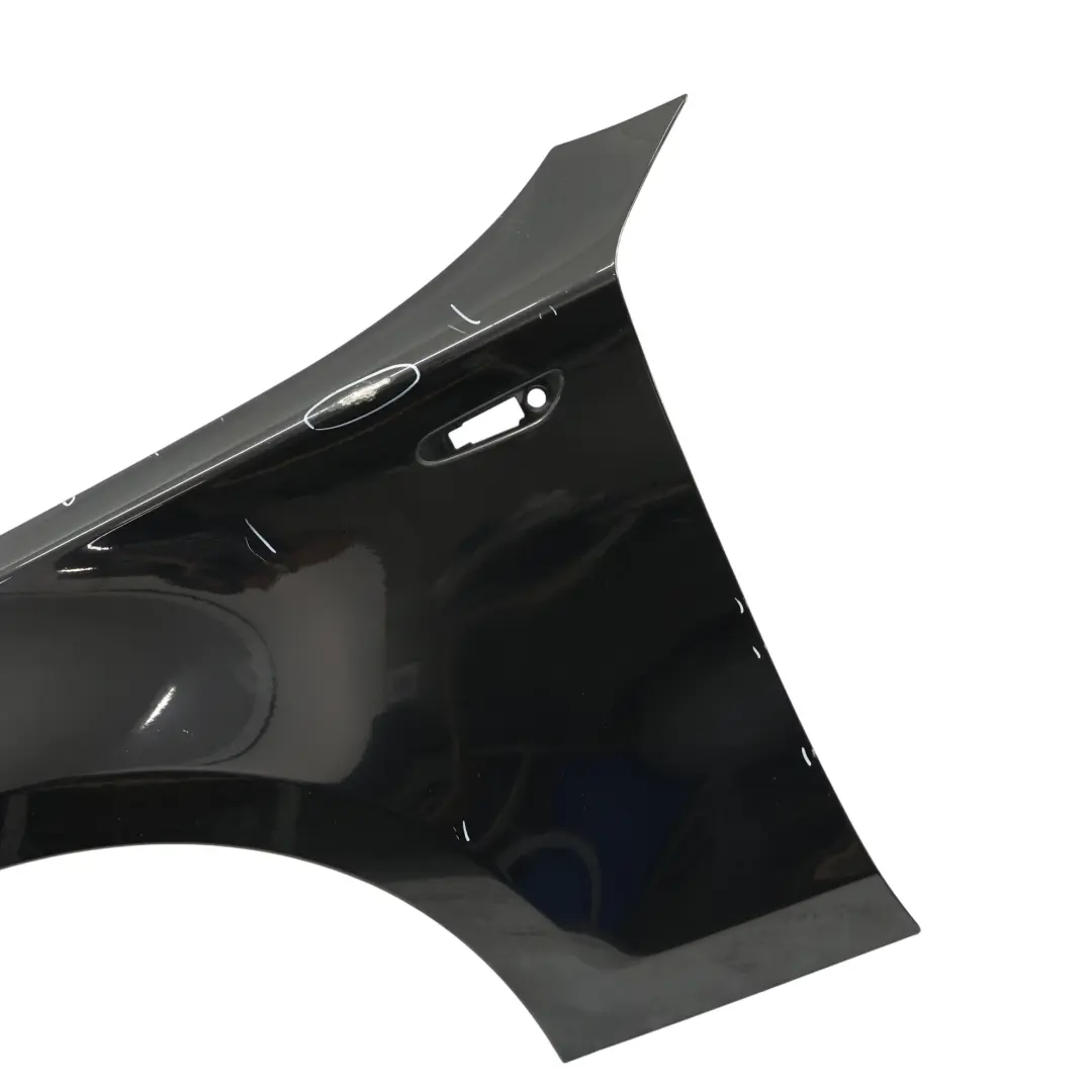 Side Panel Wing Fender Front Left N/S Black Sapphire Metallic - 475 to BMW E81 E87 with Part number 7133227 BMW E81 E87 Side Panel Wing Fender Front Left N/S Black Sapphire Metallic - 475 - SKU 7133227-BS2 - Part number 7133227