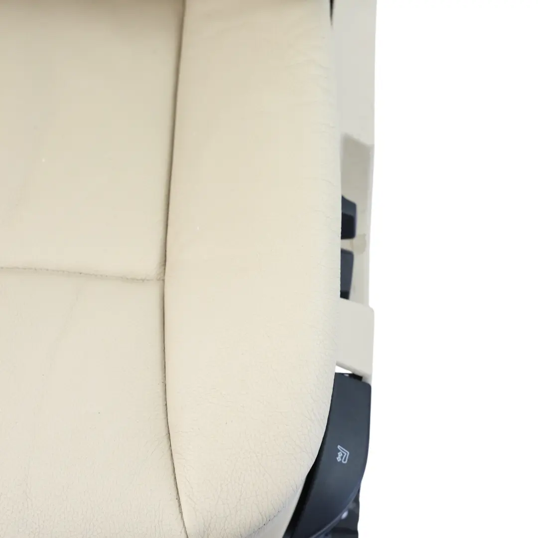 Front Seat Electric Interior Leather Cream Beige Left N/S to BMW E60 E61 LCI with Part number 7249323 BMW E60 E61 LCI Front Seat Electric Interior Leather Cream Beige Left N/S - SKU 7249323-4 - Part number 7249323