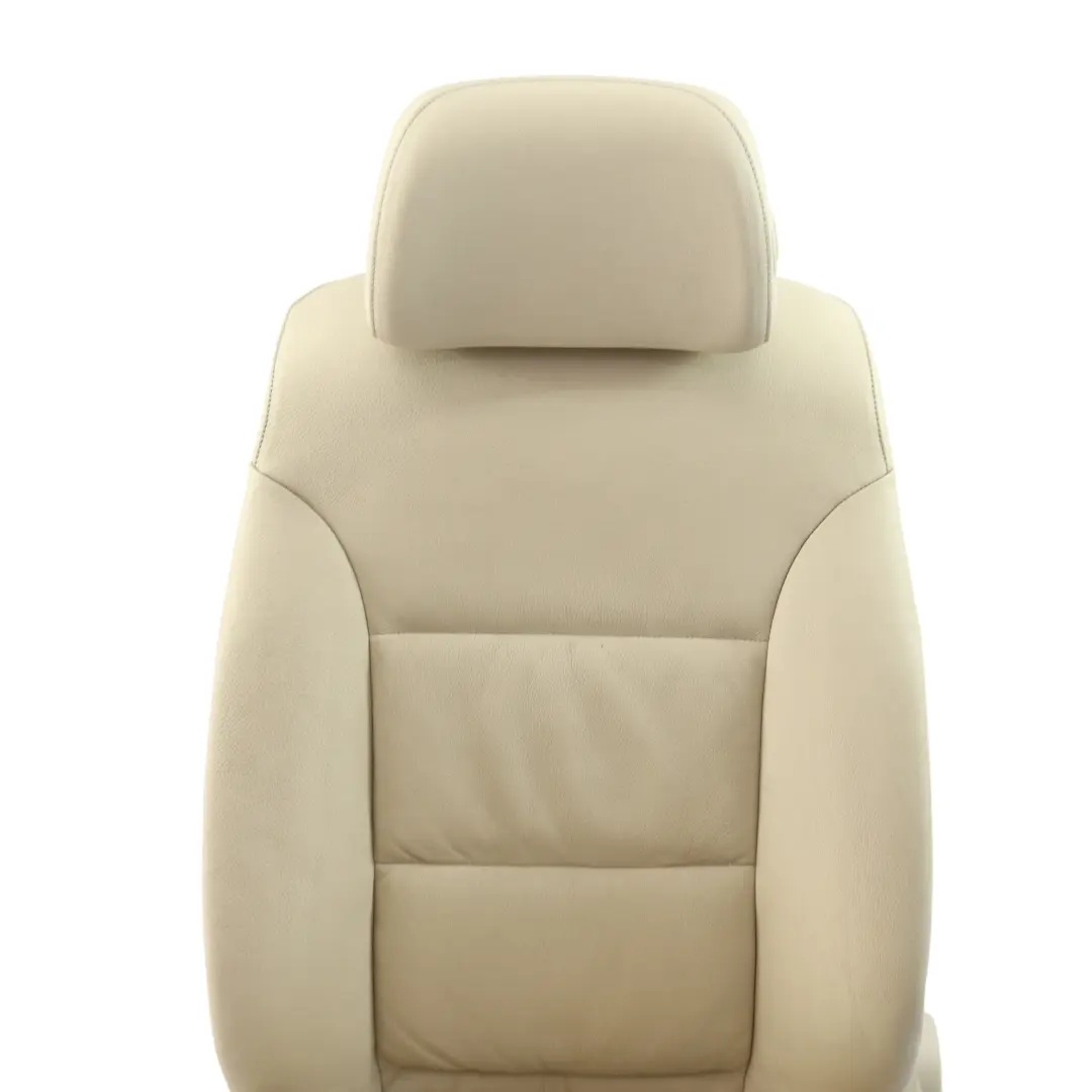 BMW E60 E61 LCI Siège Avant Électrique Intérieur Cuir Crème Beige Gauche - SKU 7249323-4 - Numéro de pièce 7249323