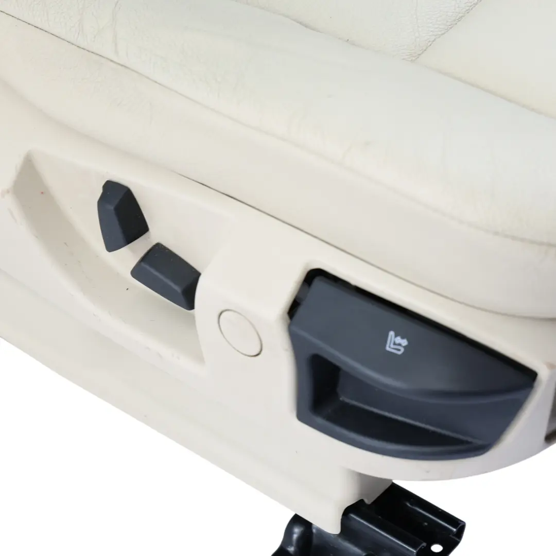 BMW E60 E61 LCI Front Seat Electric Interior Leather Cream Beige Right O/S - SKU 7249323-5 - Part number 7249323