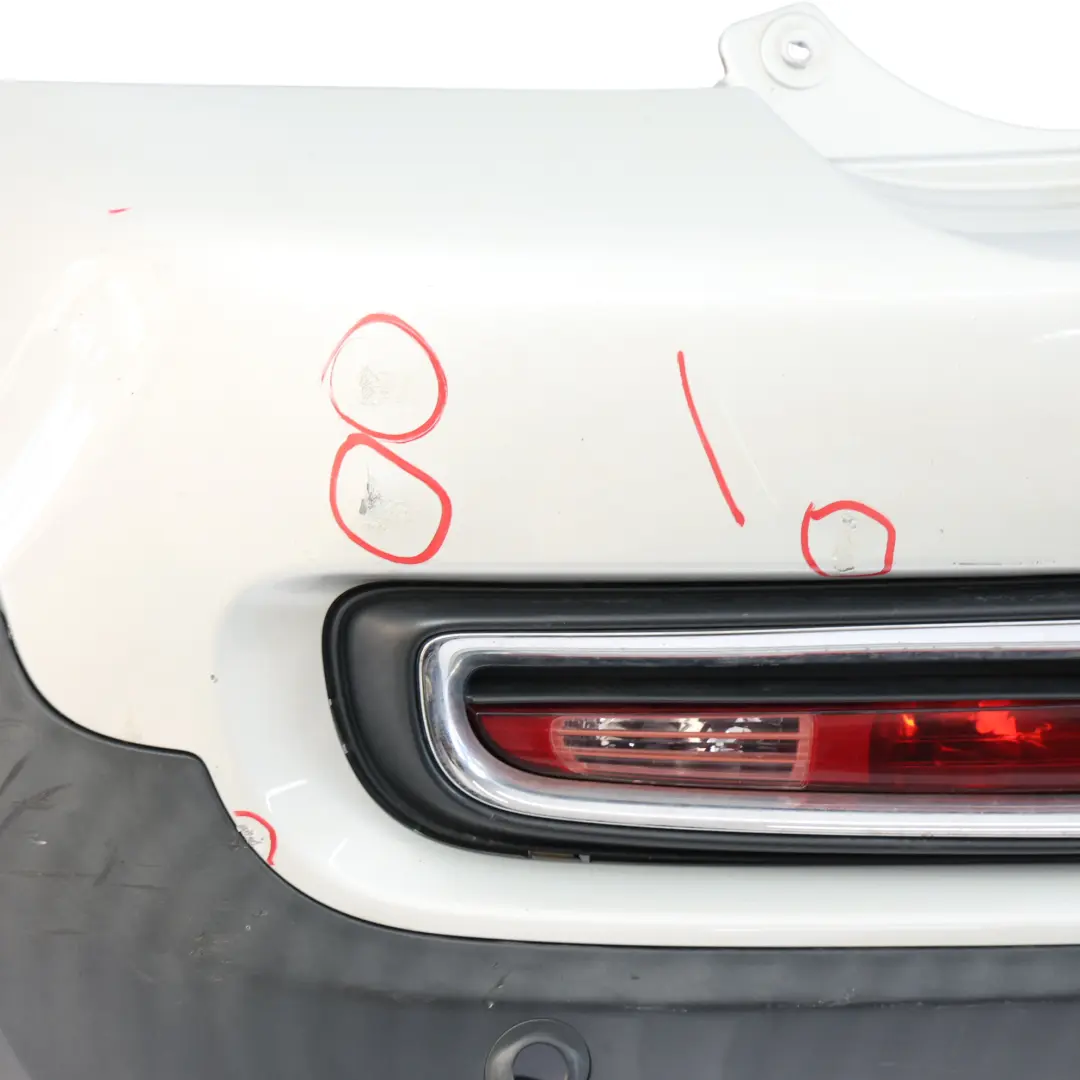 Complete Rear Bumper Trim White Silver Metallic - A62 to Mini Cooper S R56 R57 LCI with Part number 7264358 Mini Cooper S R56 R57 LCI Complete Rear Bumper Trim White Silver Metallic - A62 - SKU 7264358-WS - Part number 7264358