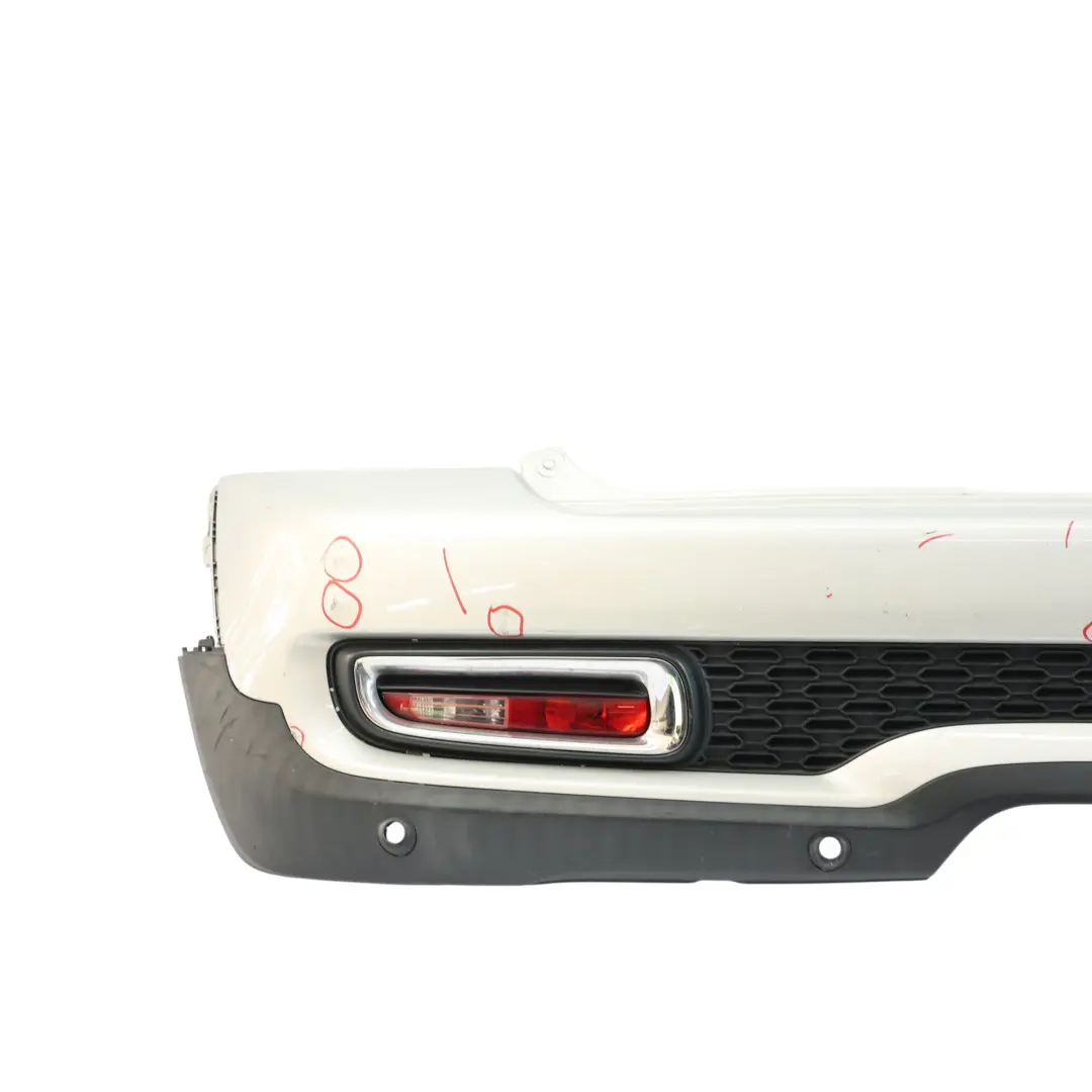 Mini Cooper S R56 R57 LCI Complete Rear Bumper Trim White Silver Metallic - A62 - SKU 7264358-WS - Part number 7264358