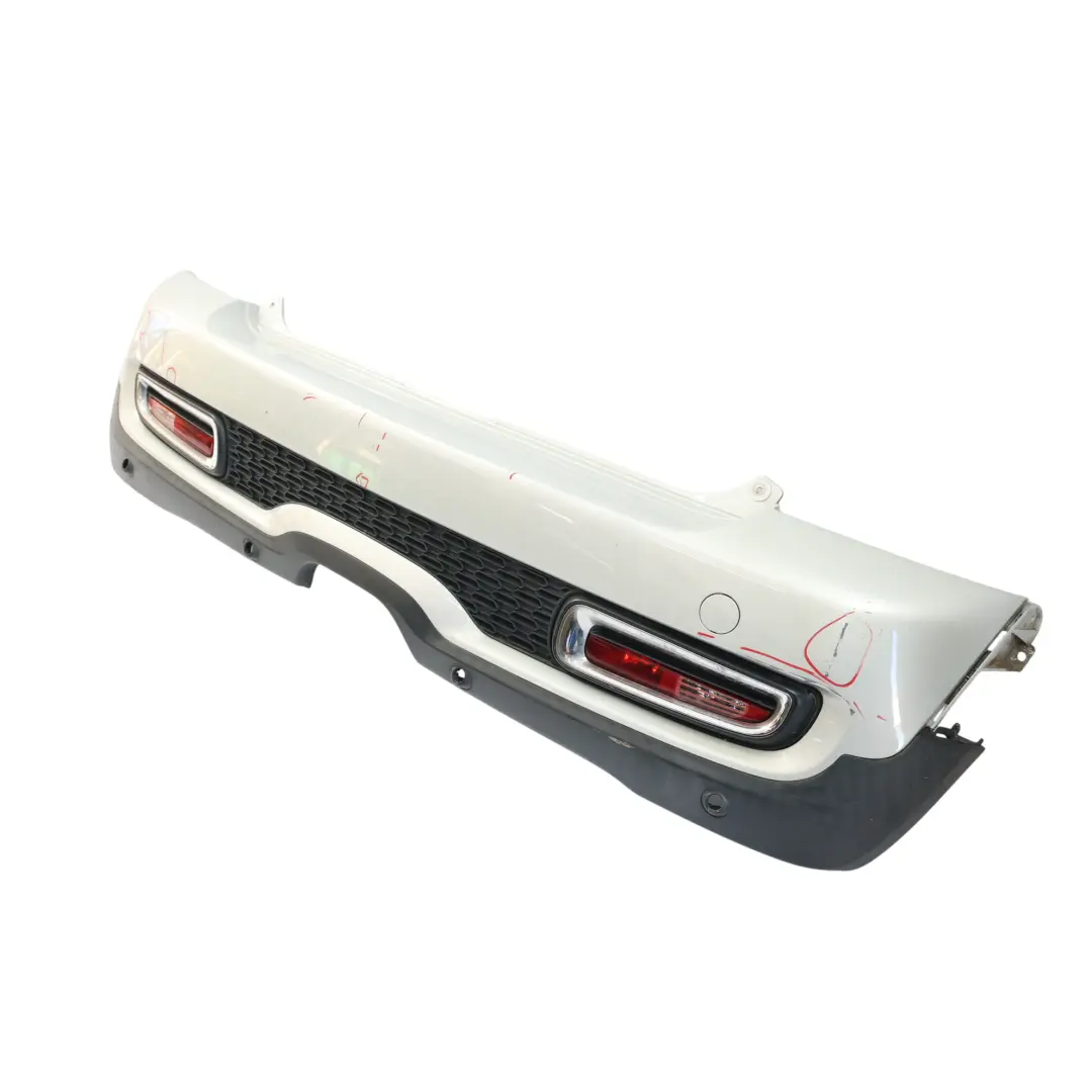 Mini Cooper S R56 R57 LCI Complete Rear Bumper Trim White Silver Metallic - A62 - SKU 7264358-WS - Part number 7264358