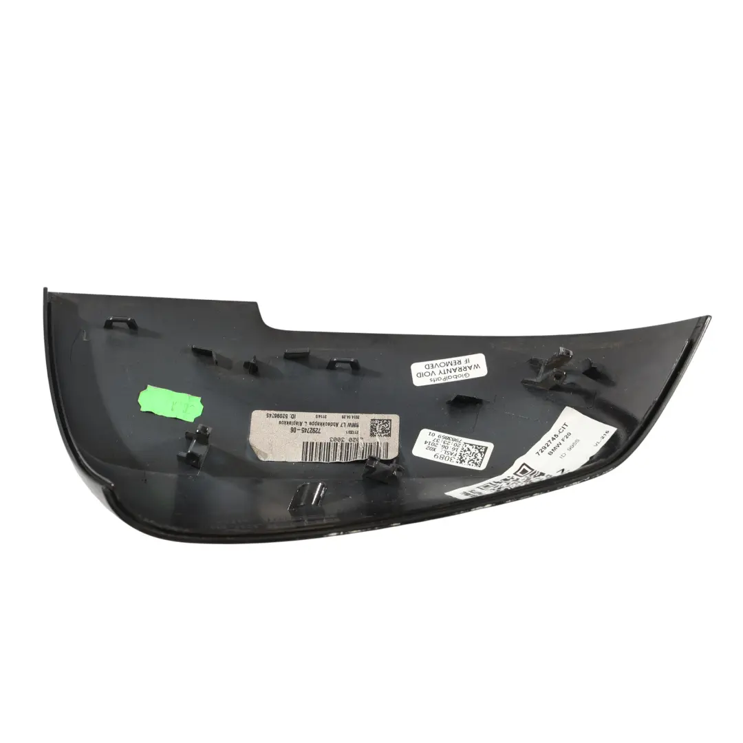 Cap Casing Left Wing Mirror N/S Citrin Black Metallic - X02 to BMW F20 F30 Cover with Part number 7292745 BMW F20 F30 Cover Cap Casing Left Wing Mirror N/S Citrin Black Metallic - X02 - SKU 7292745-CIT - Part number 7292745