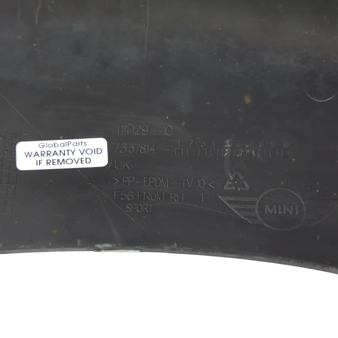 Mini Cooper F56 F57 Spoiler Inferior Parachoques Delantero Derecho Negro - SKU 7337814-1 - Número de pieza 7337814