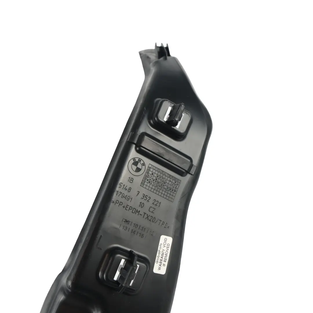 Panel Lateral Aislamiento Sonido Sello Moldura Izquierdo para BMW G30 G31 con número de pieza 7352221 BMW G30 G31 Panel Lateral Aislamiento Sonido Sello Moldura Izquierdo - SKU 7352221 - Número de pieza 7352221