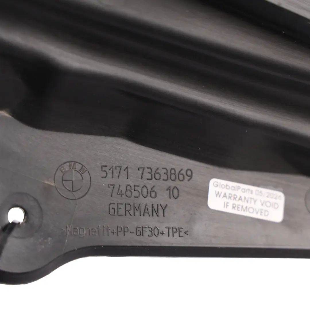 Bay Bulkhead Upper Section Hybrid Panel to BMW G11 G12 G30 Engine with Part number 7363869 BMW G11 G12 G30 Engine Bay Bulkhead Upper Section Hybrid Panel - SKU 7363869 - Part number 7363869