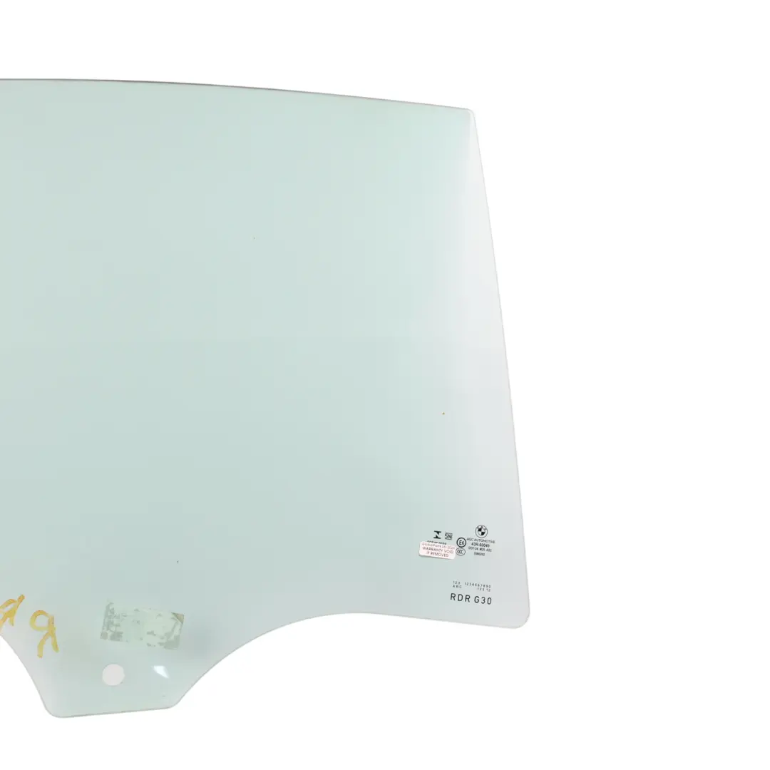 BMW F90 G30 Rear Door Side Window Glass Glazing Right O/S AS2 - SKU 7375190 - Part number 7375190