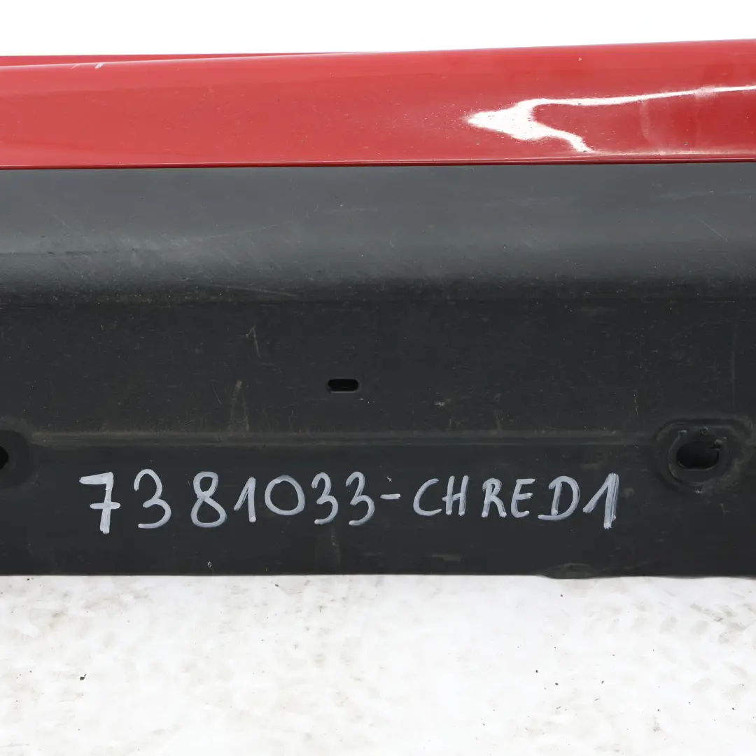 Mini F55 Seitenschweller Links JCW Schweller Abdeckung Chili Rot 851 - SKU 7381033-CHRED1 - Teilenummer 7381033