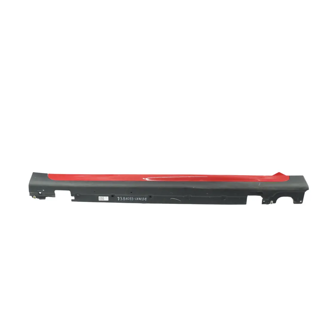 Mini F55 Side Skirt Left N/S JCW Sill Cover Rocker Panel Chili Red - 851 - SKU 7381033-CHRED1 - Part number 7381033
