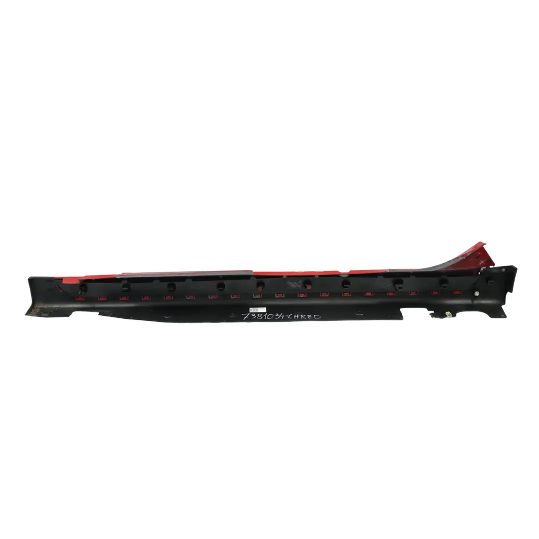Mini F55 Side Skirt Sill Cover Moulding JCW Right O/S Chili Red - 851 - SKU 7381034-CHRED - Part number 7381034