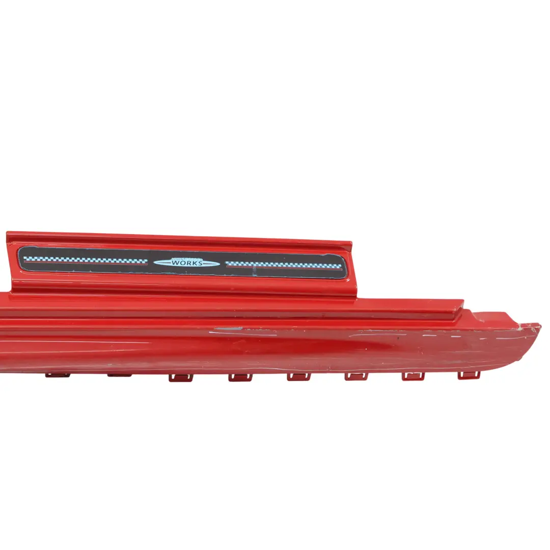 Mini F55 Side Skirt Right O/S JCW Sill Cover Rocker Panel Chili Red - 851 - SKU 7381034-CHRED1 - Part number 7381034